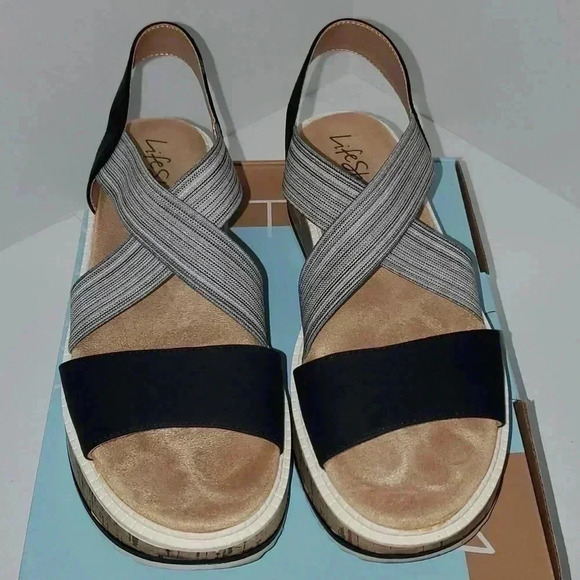 LIFE STRIDE Velocity 2.0 Clementine Round Toe Cork Platform Slip On Sandals 10 M - Picture 7 of 10